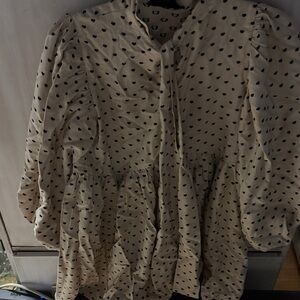 Sister Jane Polka Dot Long Sleeve Dress bubble sleeve